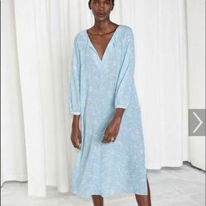 Baby blue kaftan style dress